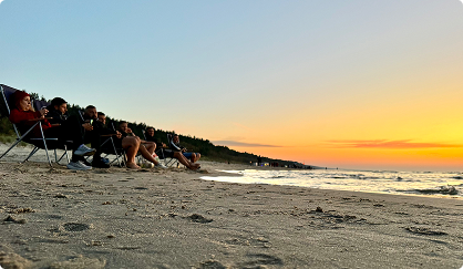 Zespół na plaży